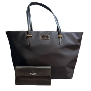 Kate Spade Classic Black Tote and Wallet